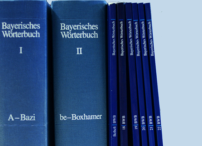 Foto: Bisher erschienene Bände des Wörterbuches