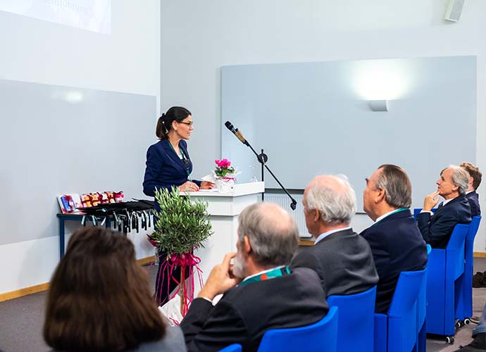 Wissenschaftsministerin Prof. Dr. med. Marion Kiechle bei ihrer Rede