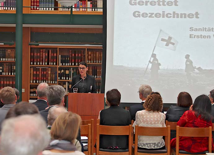 Kunstministerin a. D. Prof. Dr. med. Kiechle bei ihrer Rede