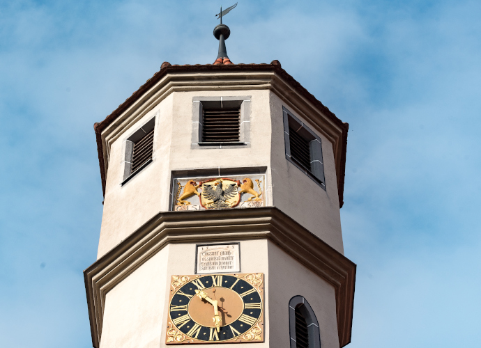 Turm der Spitalkirche Hl. Geist in Nördlingen