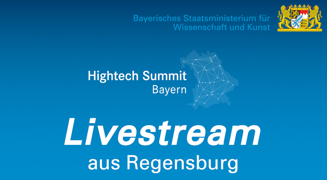 Hinweis auf den Livestream vom Hightech Summit in Regensburg