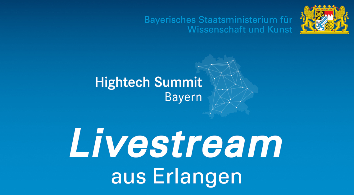 Hinweis auf den Livestream vom Hightech Summit in Erlangen
